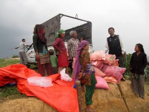Aide d'urgence au Népal