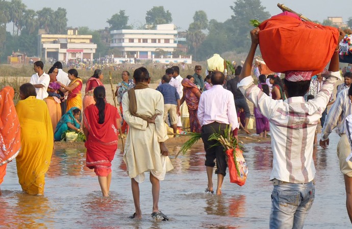 Festival Chhat Puja à Bodhgaya